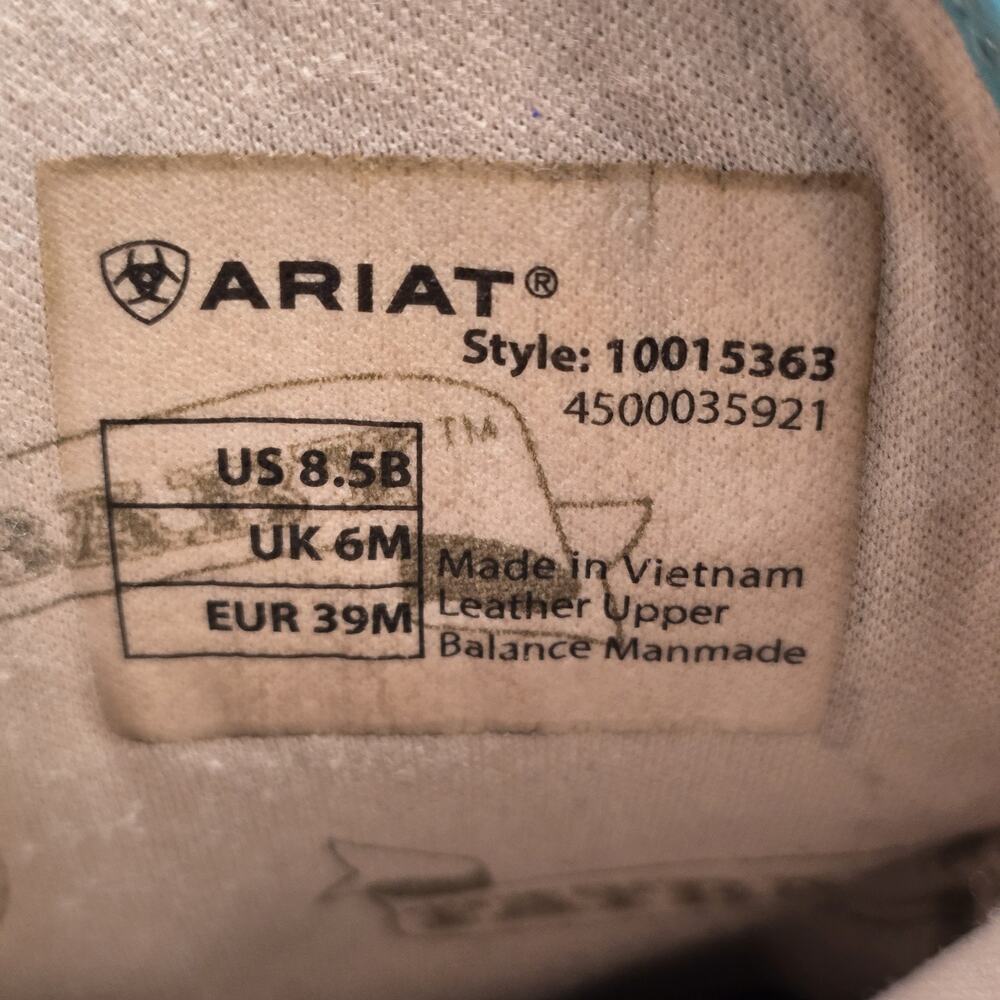 Ariat Fatbaby Womens 8.5B Western Boots Heritage Harmony Cowgirl Teal 10015363 - Picture 7 of 13